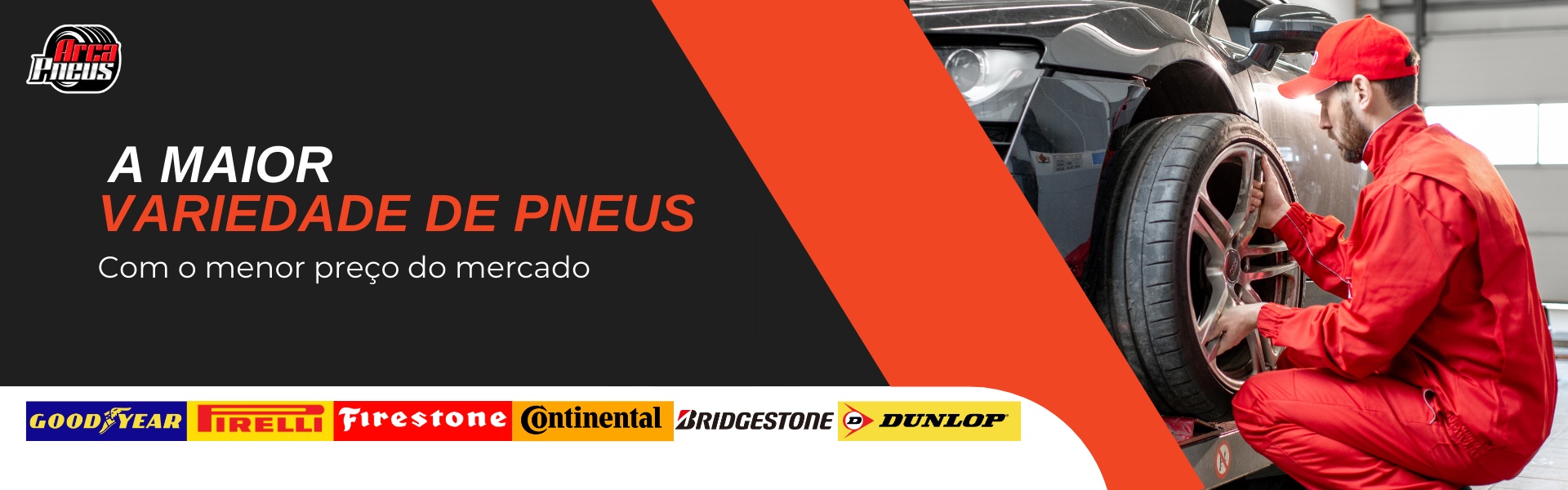 Banner promocional Arca Pneus