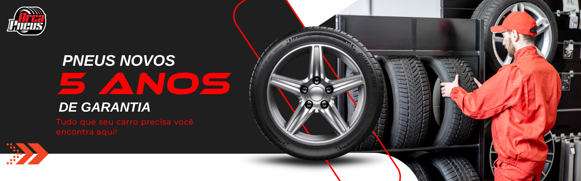 Banner promocional Arca Pneus